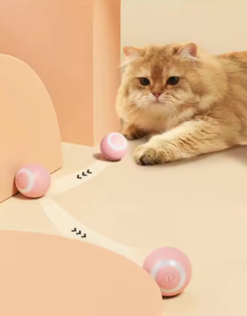Load image into Gallery viewer, Automatic Electric Cat Ball Toy Interactive Rolling Smart Self-Moving Kitten Plaything for Indoor Cats Training and Fun
