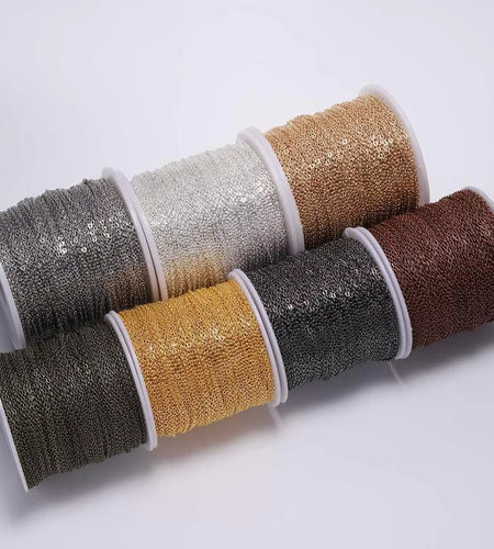 5 M/Lot Gold/Bronze Plated Necklace Chain for Jewelry Making Findings DIY Necklace Chains Materials Handmade Supplies